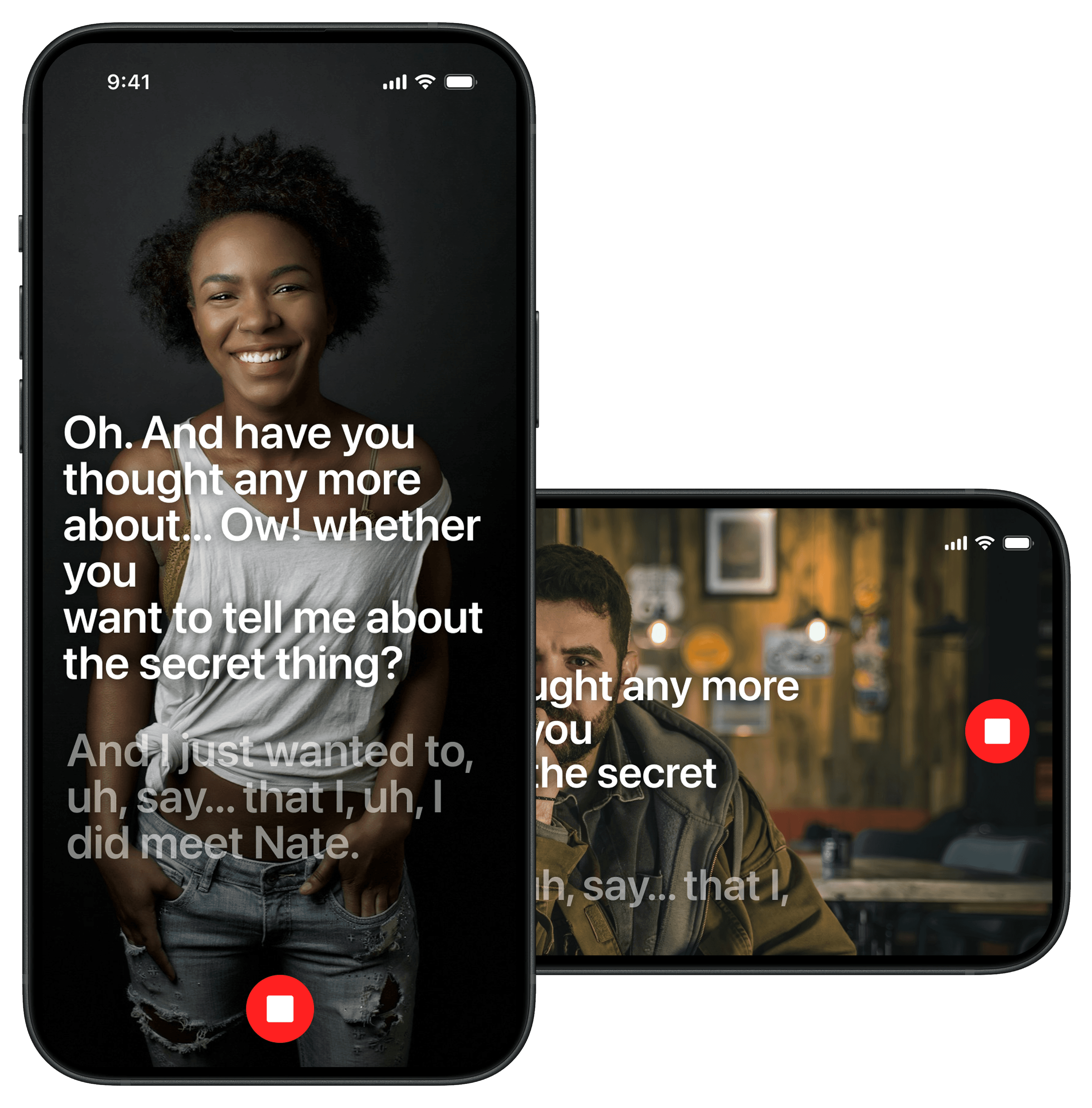LineCue self-tape recording screen
